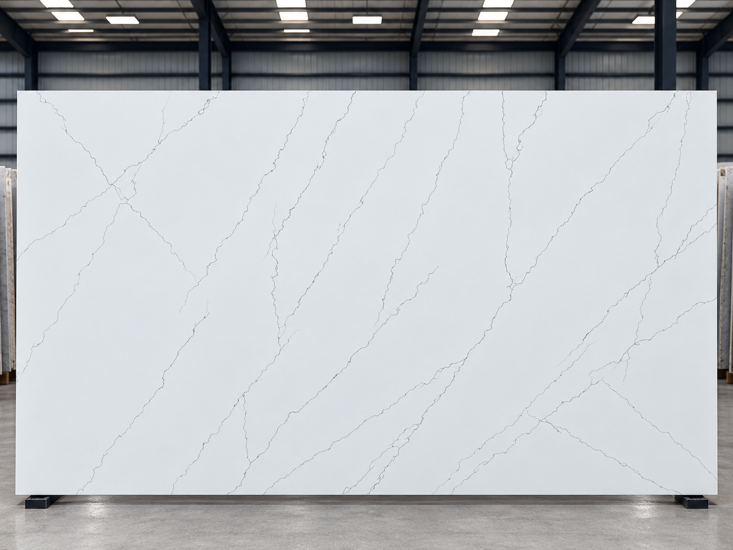 Calacatta Linear White quartz slab